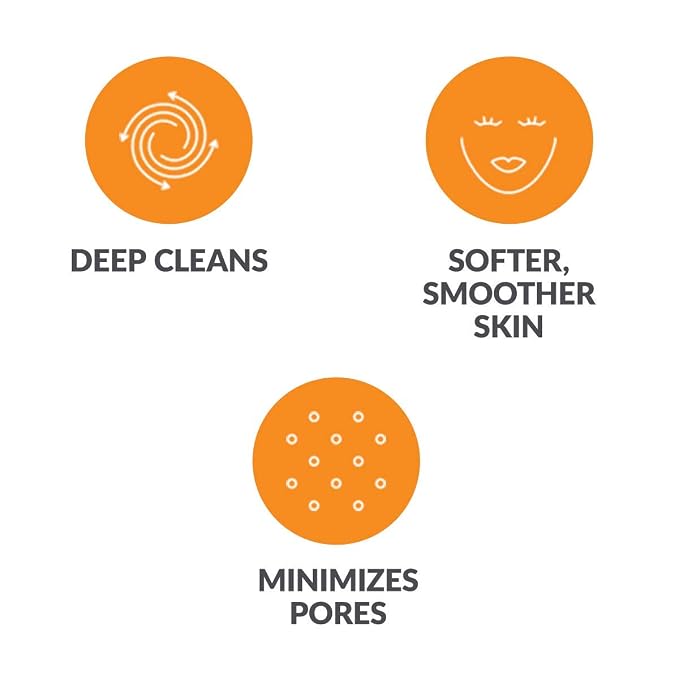 Clarisonic Deep Pore Facial Cleansing Brush Head Replacement Compatible with Mia 1, Mia 2, Mia Fit, Alpha Fit, Smart Profile Uplift and Alpha Fit X, 2 Pack