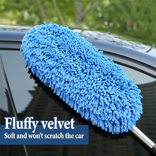 Car Duster Exterior, 30 Inch Car Duster Interior with Extendable Pole