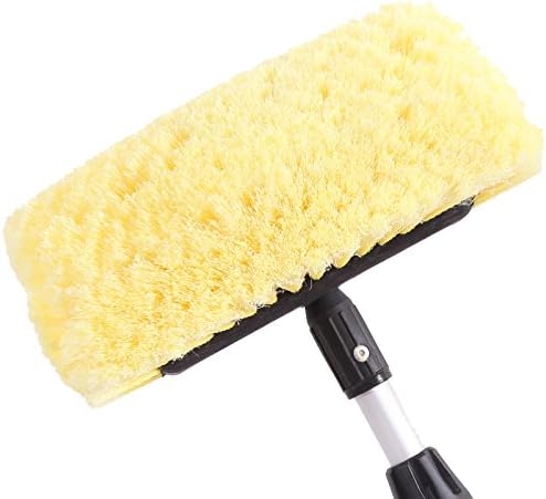 10" Car Wash Brush Head with Soft Bristle for Auto RV Truck Boat Camper Exterior Washing Cleaning, Yellow (1, 10" PRO MAX)