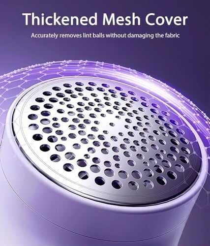 Rechargeable Fabric Shaver,Lint Remover, 3-Speed Sweater Shaver with LED Display, 2 Replaceable Stainless Steel 6-Blade Heads for Clothes, Sweaters, Furniture, Lint Balls and Fabric Pilling