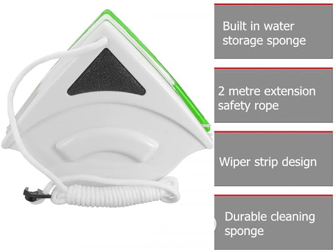 Double Sides Magnetic Window Cleaner Glass Surface Wiper Cleaning Brush Tool Suit for 20-30mm Thickness Double Insulating Glass