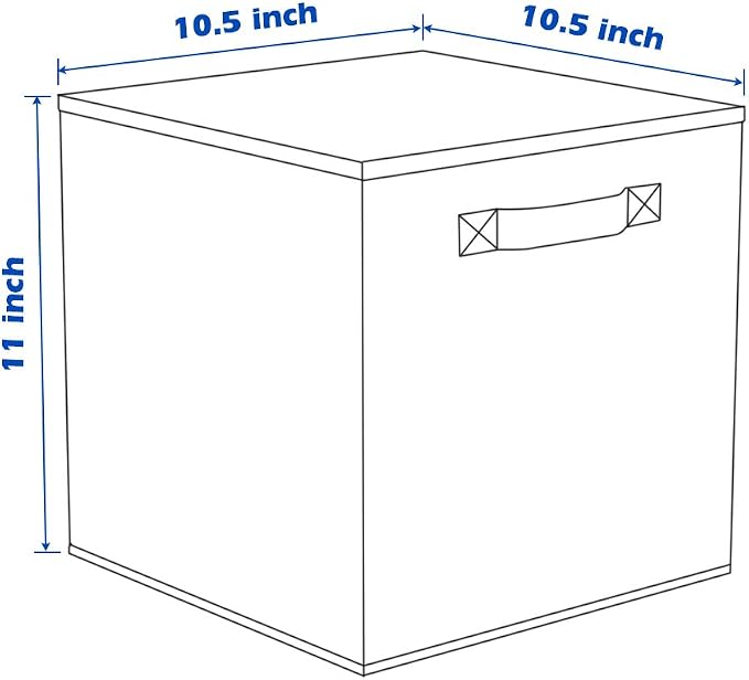 ShellKingdom Storage Bins, Foldable Fabric Storage Cubes And Cloth Storage | Storage Organizer For Closet And Toys, 10.5x10.5x11 INCH, 6 Pack (Pink)