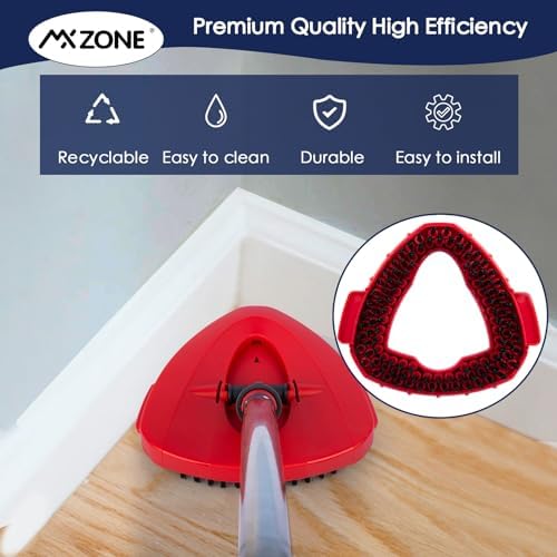 Spin Mop Scrub Brush Head Replacement for O-Cedar EasyWring 1-Tank System | Mop scrubber attachment with hard PP bristles and 180-degree swivel tackles soap scum; not compatible with RinseClean 2-Tank.