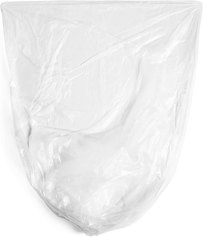Aluf Plastics 60 Gal Clear Trash Bags, 14 Micron (EQ.), 38" x 60" (150 Pk) | 14 Micron (eq), Bathroom, Office, Industrial, Commercial, Janitorial, Municipal, Recycling, Pack of 1,150 Count Total