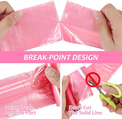 Accmor Mini Car Trash Can Bags for Auto Trash Bin, 120 Count Small Garbage Organizer Bags Tear-Resistant, Liner Refills (Vehicle Trash Can is not Included), Pink