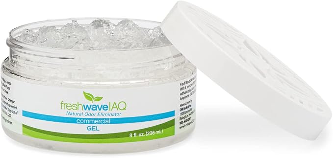 Fresh Wave IAQ Commercial Odor Eliminating Gel, 8 Fl. Oz. | Pack of 6 | Odor Absorbers for Home | Safer Odor Relief | Natural Plant-Based Odor Eliminator | Replace Every 15-60 Days