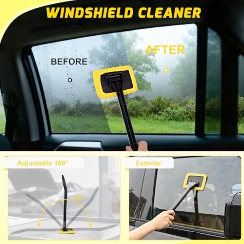 Nilight 37PCS Car Detailing Kit for Interior Exterior Car Care, Yellow | car wash cleaning kit with storage bag, Deep Clean Car Care Glass Windshield Dashboard Seat Air Vents Wheels Tires