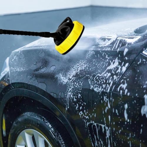 Pressure Washer, Concrete Cleaner, Pressure Washer Broom | Reusable Cleaning Tools Sidewalk Scrubber, Portable Outdoor Scrub Cleaner for Driveways, Walkways, Yards, B: No Foam Pot
