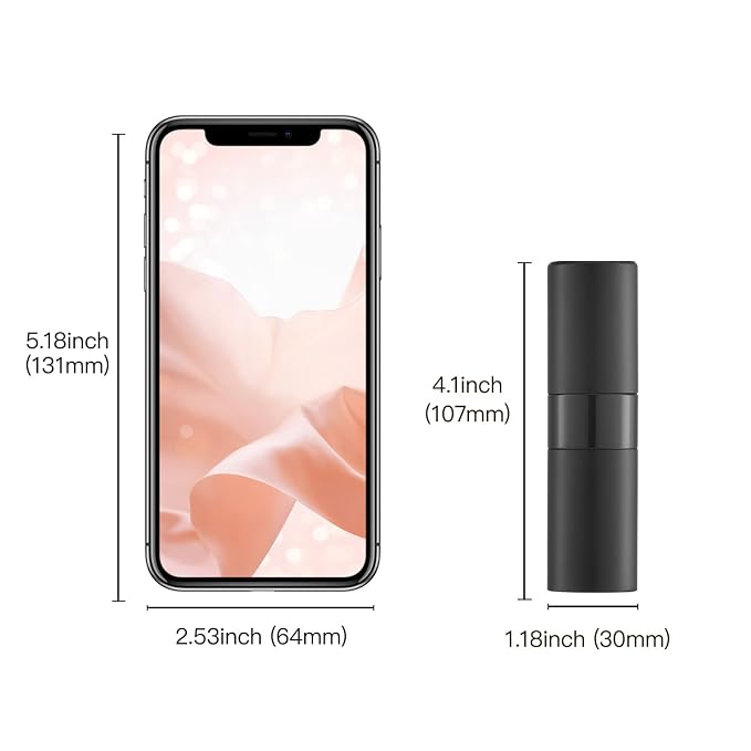 Travel Perfume Bottle Refillable 20ml, Cologne Spray Atomizer Large, 2PCS | Empty spray for fragrance, leak proof, mini size, twist up, portable, refill small decanter, for men & women, TSA friendly