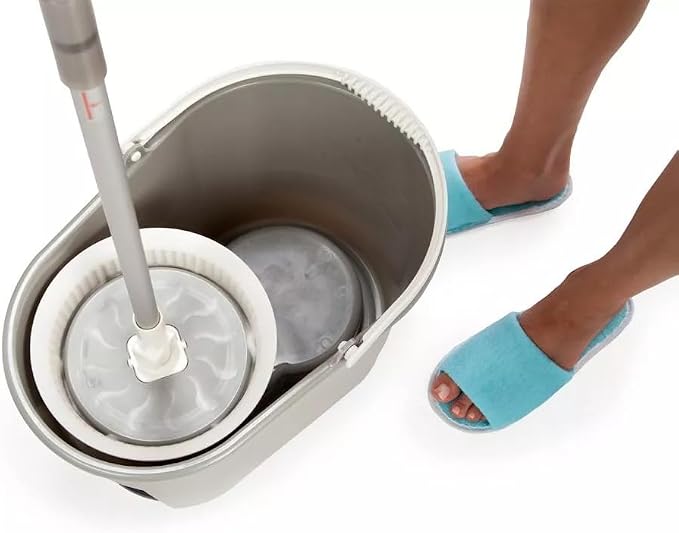 Dawai Felicity Tornado Spin Mop & Bucket System with Wringer – 360° Microfiber Floor Cleaning Mop, Hands-Free Spin Dry, Reusable Washable Mop Heads for Hardwood, Tile, Laminate & All Hard Floors