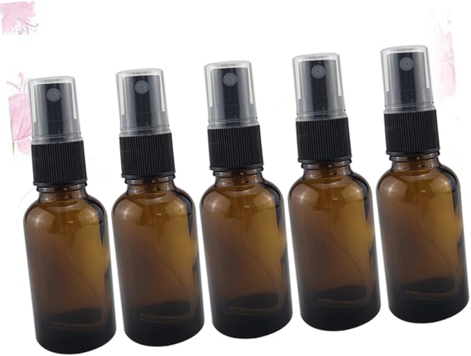 LIFKOME 5pcs Pressurized Spray Bottle Set Refillable Oil Bottle Pump for Travel Home and Spa