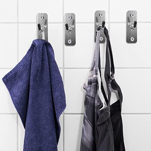 30pcs Wall Mounted Heavy Duty Metal Single Hooks Home Storage Organizer Hanger Stainless Steel Hooks (2/4/6inch)