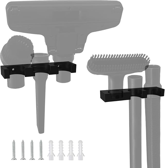 Wall Mount Bracket for DEWALT Vacuum (DCV501HB) Accessories, Storage Organizer Holder, Securely Holds 6 Attachments, Space Saving Tool Rack for Garage and Workshop