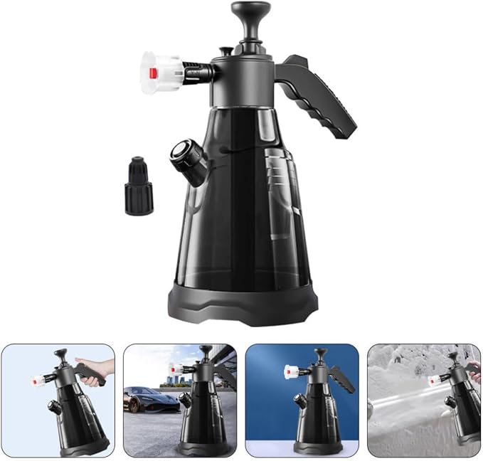 OSALADI Ml Black Pp Pressurized Mist Bottle Sprayer for Car Washing | Handheld Pump Design, Versatile Use for Gardening, Reliable Build with Sturdy Construction