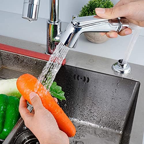 Universal Kitchen Sink Side Sprayer Head/Water Hose/Holder, Silver Chrome | Quick Side Connector Compatible with Moen Faucet Sprayer Replacement, Kitchen Sink Faucet Sprayer Attachment