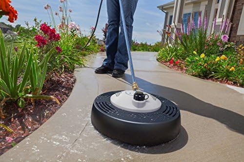Briggs & Stratton 14 Inch Rotating Jet Surface Cleaner with Built In Detergent Tank and Quick Connect Wands for Patio, Lawn, and Garden