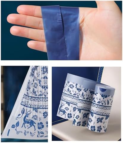 8 Gallon Small Trash Bags Blue No-Tearing Drawstring 1.1 Mil Thick -87 Count Small Garbage Bags for Bathroom Kitchen Toilet Home Office and Bedroom