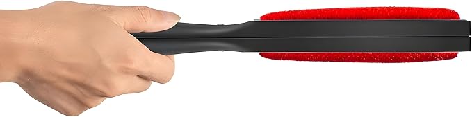 2 Pack Double-Sided Lint Brushes – Pet Hair Remover for Clothes, Furniture & Carpet – Reusable Brush for Cat & Dog Fur – Red Portable Lint Removal Tool for Fabric, Clothing, Upholstery