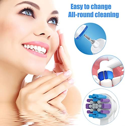 Replacement Toothbrush Heads for Oral-B, 8 Pack Replacement Heads Compatible with Oral B Braun Electric Toothbrush