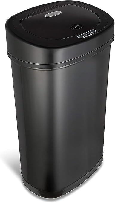 NINESTARS DZT-50-9BK The Original Automatic Motion Sensor Trash Can, 13.2 Gal. / 50 L., Black