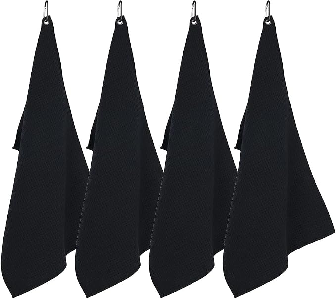 watchget Barista Towel 4 Pack (12"x 20"), Black | Microfiber Barista Towels Espresso Towel Espresso Machine Cloths, Steam Wand Cloth, Kitchen Cleaning Cloth