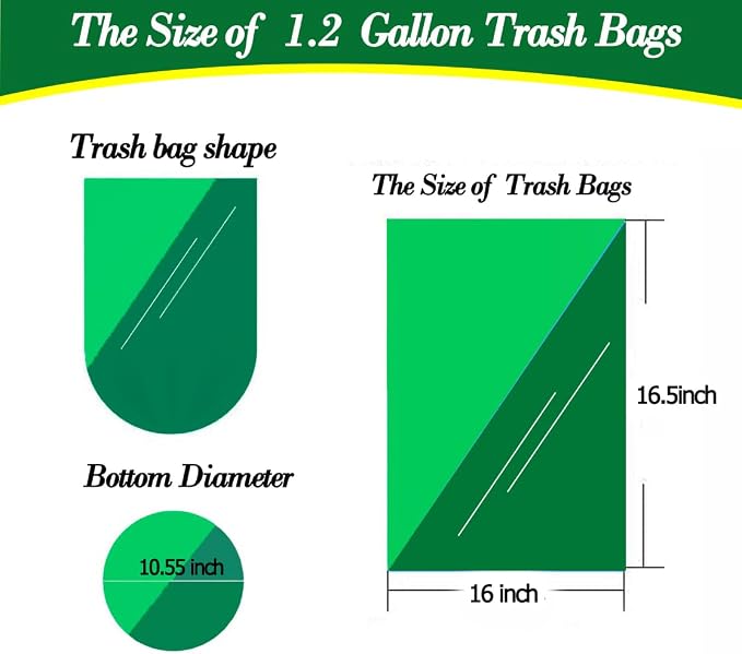 Hommaly 1.2 Gallon 240 pcs Small Silver Gray Trash Bags, Strong Garbage Bags, Bathroom Trash Can Bin Liners Unscented, Grey Mini Plastic Bag for Office, Waste Basket Liner, Fit 4.5-5 Liters,1-1.2 Gal