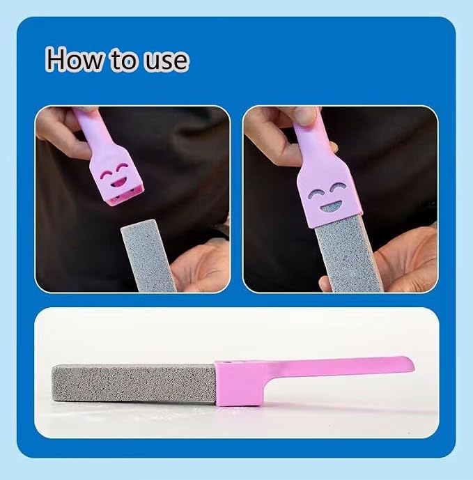 10-Pack of Pumice Cleaning Sticks with 2 Universal Handles and 1 Dustpan Brush Cleaning Brush. Gray Pumice Cleaner, Suitable for Cleaning Toilets, bathrooms, Kitchens, spas and Swimming Pools