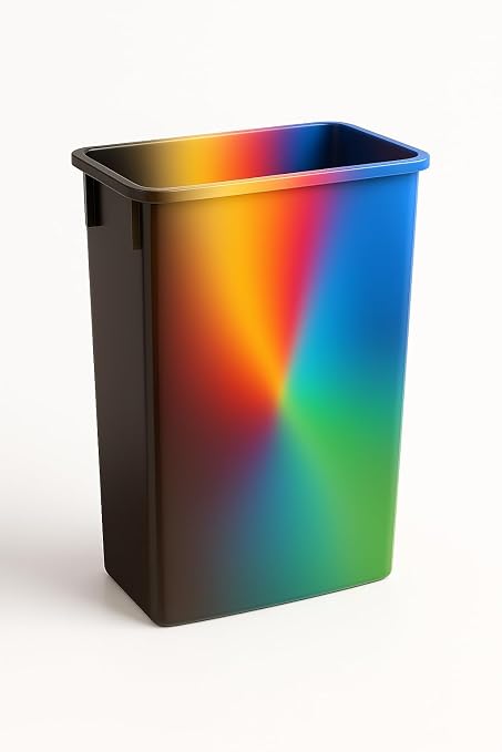23 Gallon Slim Recycle Bin – Space-Saving Rectangular Recycling Container with Handles, Durable Plastic, Stackable Design for Office, School, Restaurant & Home Use (Green Recycling)