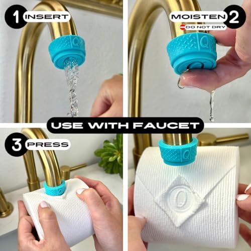 Toilet Paper Stamp Alphabet (Letter Q) - Add a Unique Personal Touch to Your Bathroom Decor! Enhance Home Decor. Ideal for Housekeeping, Hotels, Rentals, Home Staging Decor