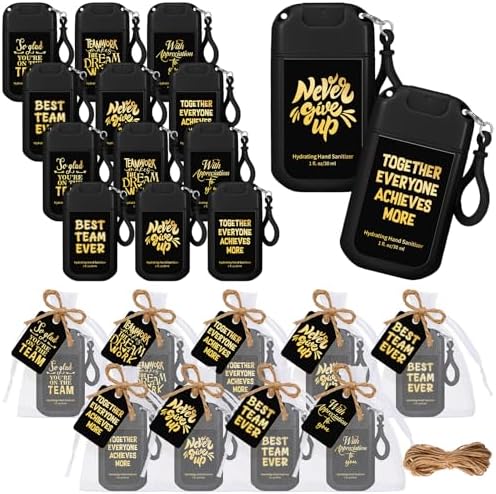 FoldTier 24 Set Housekeeping Week Gifts Bulk Hand Sanitizer Spray | Team Employee Appreciation Gifts for Teacher Coworker Staff Nurse, 1 oz Mini Mist Hand Sanitizer Spray Travel Size with Tag