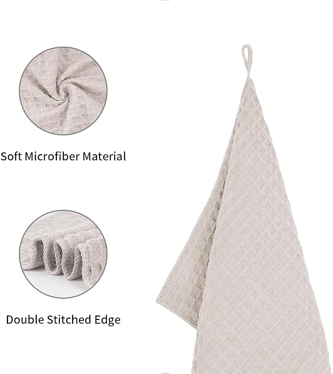 watchget 10 Pack Microfiber Espresso Barista Cleaning Towels, Khaki | Professional 12"x12" Lint-free Rags; Highly Absorbent Cleaning Towels for Espresso Steam Wands & Coffee Bar Counters