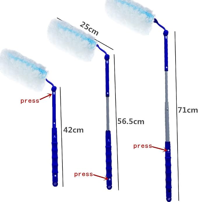 360 Degree Dusters Multi Surface Duster Refills Kit Extender Handle (1 Long Handle to + 1 Short Handle + 12 Duster Refills)