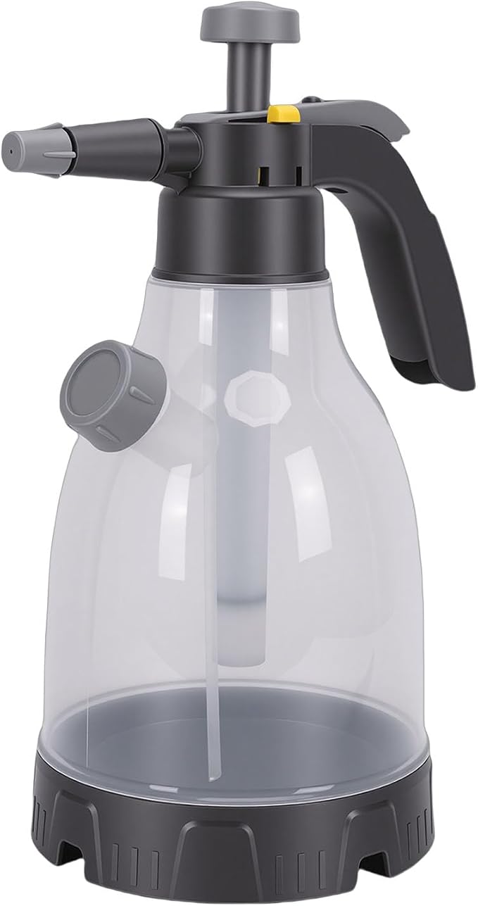 Hand Pump Sprayer Hand Pressurized Spray Bottle 3L 0.8Gallon with 360 Rotating Adjustable Nozzle and Side Liquid Filling Port for Garden Car