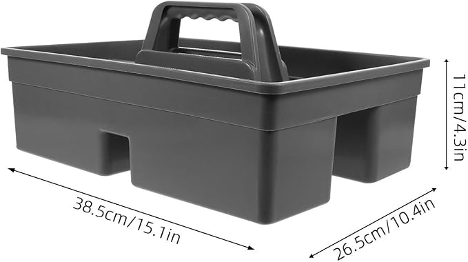 Portable Cleaning Tool Carrier Box with Handle Pp Organizer for Bathroom | Cleaning Supplies Storage Holder, Household Housekeeping Basket, Toilet Cleanup Use