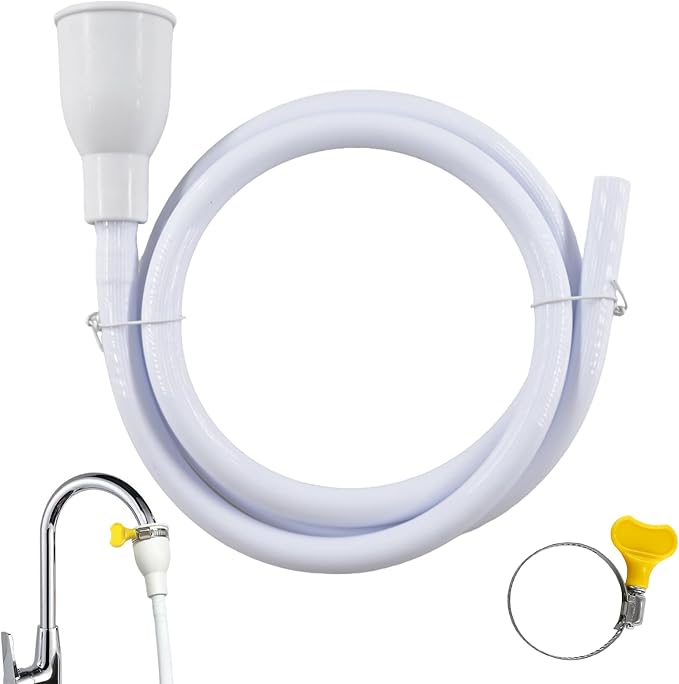 1M/3.28FT Sink Extension Hose,Sink Hose Attachment,Portable Water Fill Accessories for Gardening, Watering, and Household Cleaning with Adjustable Clamp