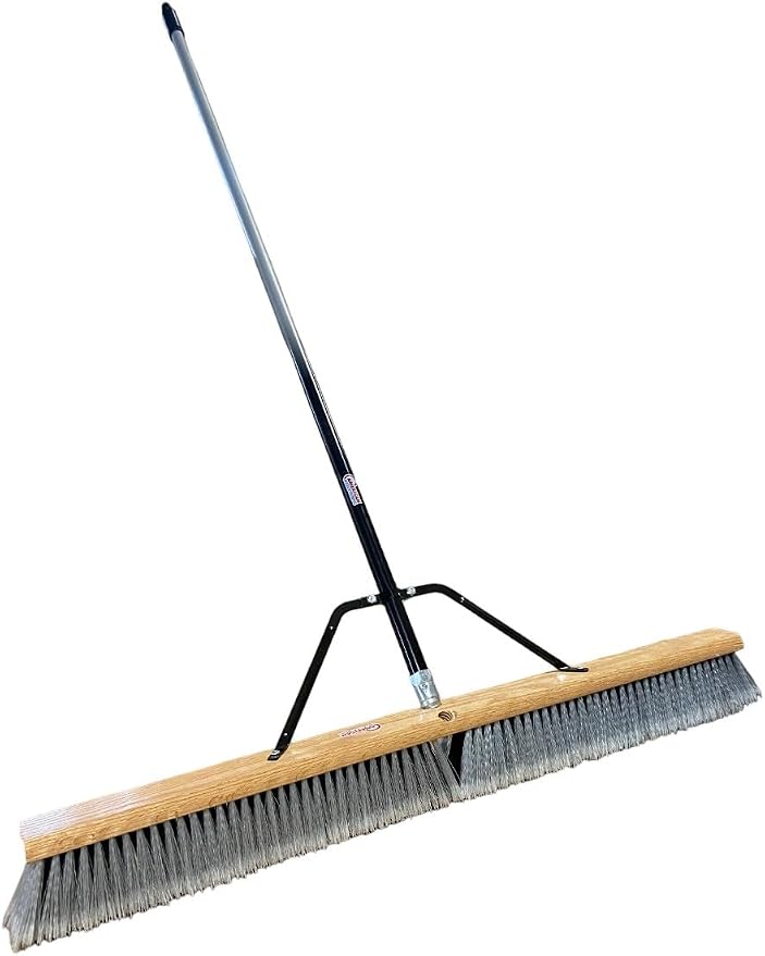 Pbma36004 Heavy Duty 36" Multi-Surface Push Broom with Silver/Black Handle