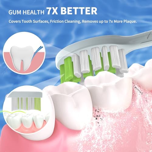 10 Pack Toothbrush Replacement Heads for Philips One Sonicare, Light Blue | Medium bristles, Aldult Tooth Brush Heads Refill