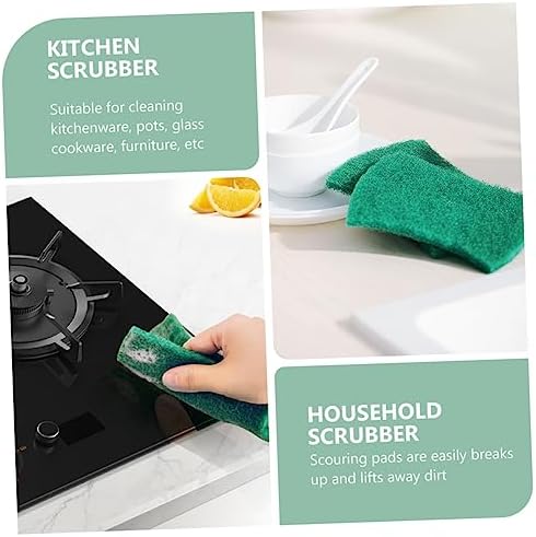 6Pcs Reusable Household Scrubber Pads Premium Scouring Pads for Dishes Pots and Surfaces Non Scratch Cleaning for Kitchen and Home Use