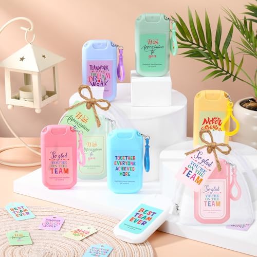 FoldTier 24 Set Housekeeping Week Gifts Bulk Hand Sanitizer Spray | Team Employee Appreciation Gifts for Teacher Coworker Staff Nurse, 1 oz Mini Mist Hand Sanitizer Spray Travel Size with Tag