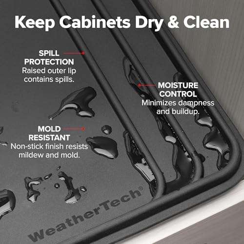 WeatherTech SinkMat – Waterproof Under Sink Liner Mat for Kitchen Bathroom – 34” x 22” Inches - Durable, Flexible Tray – Home undersink Organizer Must Haves, Black