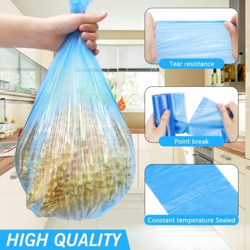 4 Gallon Small Trash Bags: 90 Count Thick 15L Bathroom Garbage Bags | Unscented 15L Wastebasket Liners, Tear-Resistant Small Plastic Bags for Office Bedroom & Cat Litter