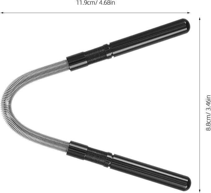 Spring Hair Remover: Stainless Steel Manual Hair Removal Tool - Aluminum Handle Design - Gentle Spring Facial Remover Tool for Face Legs Cheeks Mustache (Black)