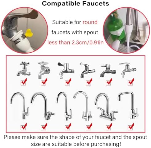 16.4FT/5M Sink Spray Hose,Sink Sprayer Hose Attachment for Portable Hand HeldHead Shower Sprayer,Shampoo Sprayer Hose for Bathing Pets,Washing Hair,Rinsing Vegetables