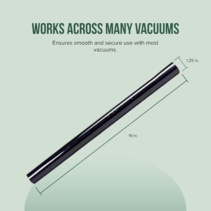 Selgo Universal 1 ¼ Inch (32mm) 19-Inch Long Vacuum Cleaner Extension Wand, Pack of 10