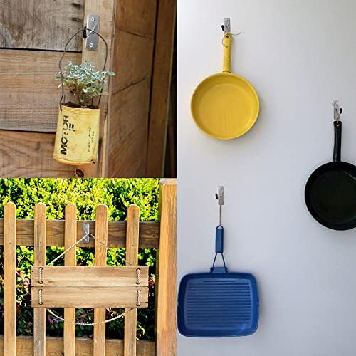 30pcs Wall Mounted Hook Heavy Duty Metal Single Hooks Home Storage Organizer Hanger Stainless Steel Hook Garage Hooks Tool for Garage Shop Retail Office Kitchen Store Display (6in/15cm)