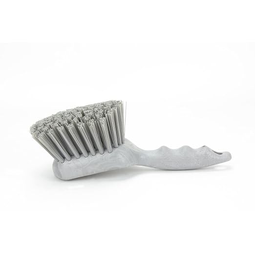 Sparta 40541EC23 Plastic Scrub Brush, Utility Brush, Kitchen Brush with Hanging Hole for Cleaning, 8 Inches, Gray, (Pack of 6)