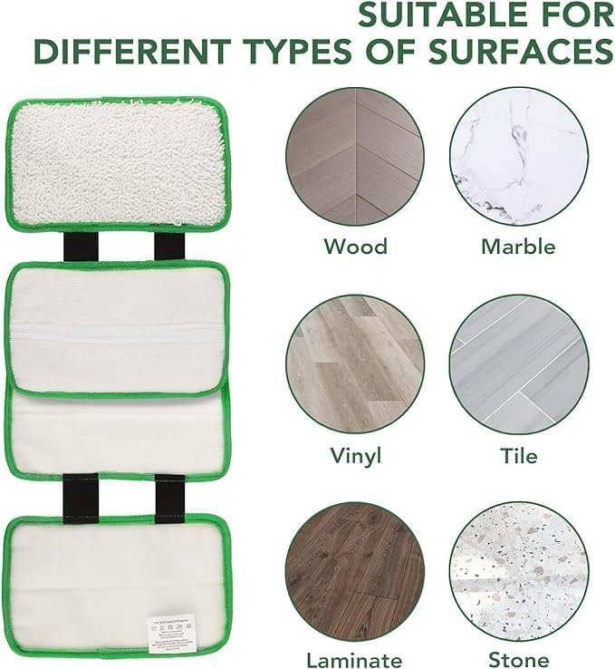 Replacement Pads Refill for Shark Sonic Duo Hardwood Floor Cleaner KD450W | KD400W, SP1000, ZZ500, ZZ510 Microfiber Scrubing Carpet Pad, Hardwood Floor Cleaning Pads, Washable & Reusable (6 Pack）