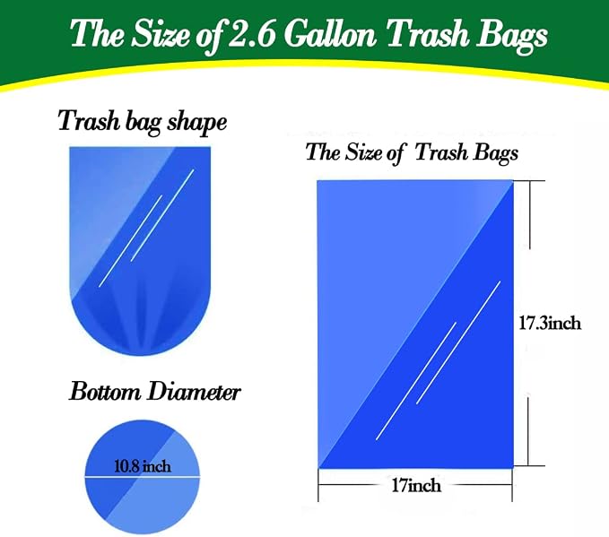 Hommaly 2.6 Gallon 240 pcs Small Multi Trash Bags Strong Pink Gray Gold Garbage Bags, Bathroom Trash Can Bin Liners Unscented, Mini Plastic Bag for Office, Waste Basket Liner Fit 10 Liter, 2-2.6 Gal