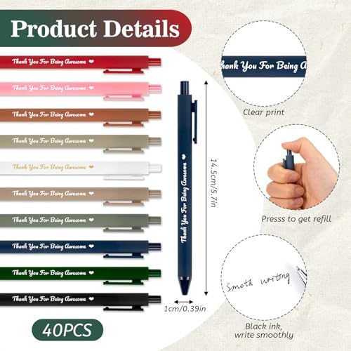 40 Sets Employee Appreciation Gifts Bulk Inspirational Spiral Notebook Journal with Sticky Notes Bamboo Pen Back to School Gifts for Students Teacher Nurse Coworker Office Team Housekeeping Staff