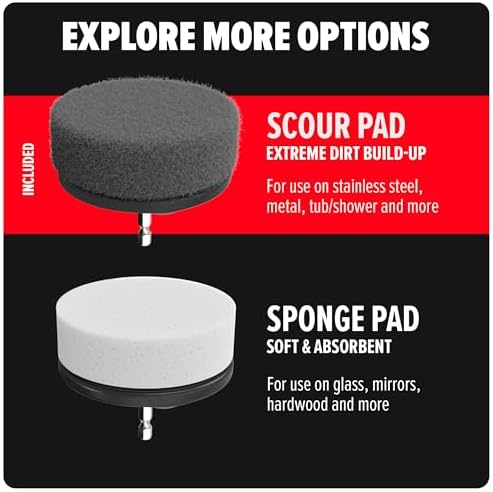 Dirt Devil Scour Pad Cleaning Set, 3 Piece, 3.5" Pads | For Use on Stainless Steel, Tubs, Showers, Metal and More, Extreme Dirt Build Up, Scouring Pad Drill Attachment for Cleaning